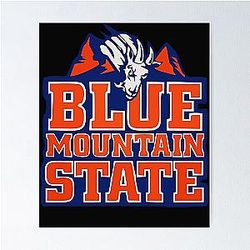 Retro Blue Mountain State Poster