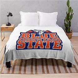 Retro Blue Mountain State Throw Blanket