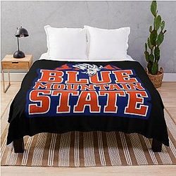 Retro Blue Mountain State Throw Blanket