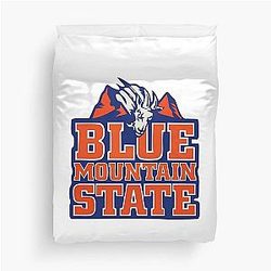 Retro Blue Mountain State Duvet Cover