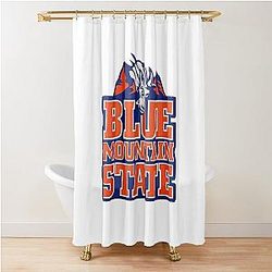 Retro Blue Mountain State Shower Curtain