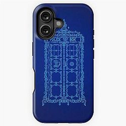 Fancy Blue Box iPhone Tough Case