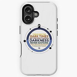 Dark Times Peace Quote Thirteen Spyfall Blue Box - Rainbow Variant iPhone Tough Case