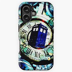 blue box  iPhone Tough Case