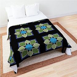 Blue Box With Green Comforter
