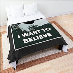 I Want to Believe in a Blue Box Comforter