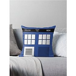 The Blue Box Throw Pillow