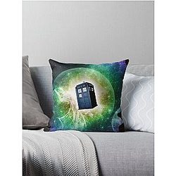 Universe Blue Box Tee The Doctor T-Shirt Throw Pillow
