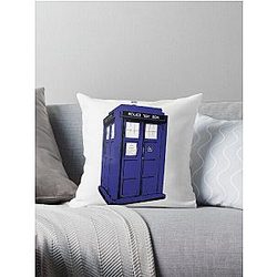 The Blue Box Throw Pillow