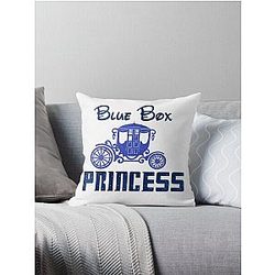 Blue Box Princess Throw Pillow
