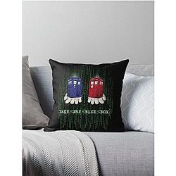 Take The Blue Box Throw Pillow