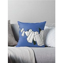Blue Box Throw Pillow