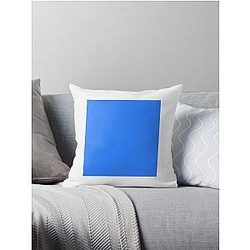 Simple Blue Box Throw Pillow