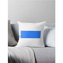 Simple Blue Box Throw Pillow