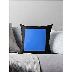 Simple Blue Box Throw Pillow
