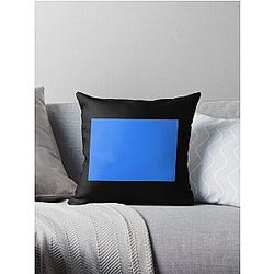 Simple Blue Box Throw Pillow