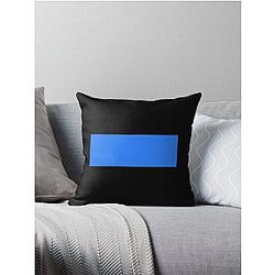 Simple Blue Box Throw Pillow
