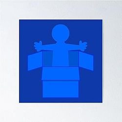Man in a blue box Poster