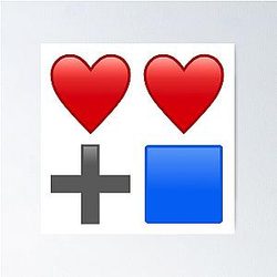 Two Hearts + One Blue Box Poster