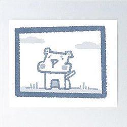 Blue box dog Poster