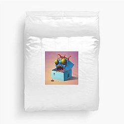 The Slimey Blue Box in a Blue Box Duvet Cover