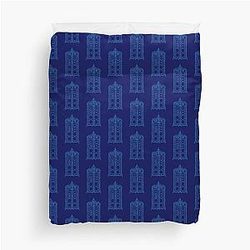 Fancy Blue Box Duvet Cover