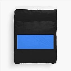 Simple Blue Box Duvet Cover