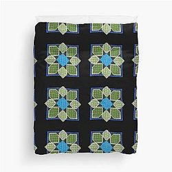 Blue Box With Green Duvet Cover