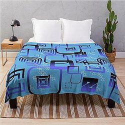 Blue box assortment Throw Blanket