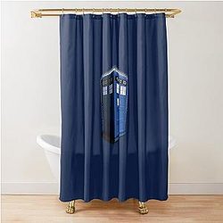 Blue Box Toon Shower Curtain
