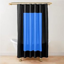 Simple Blue Box Shower Curtain