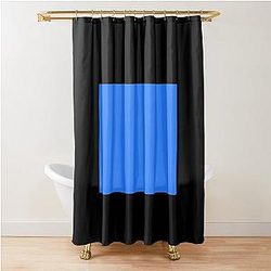 Simple Blue Box Shower Curtain