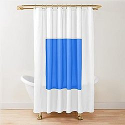 Simple Blue Box Shower Curtain