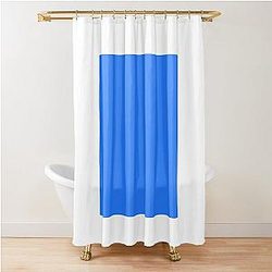 Simple Blue Box Shower Curtain