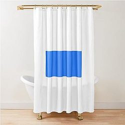 Simple Blue Box Shower Curtain