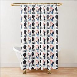 chibi hana blue box ,blue love Shower Curtain