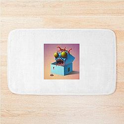 The Slimey Blue Box in a Blue Box Bath Mat
