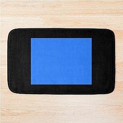 Simple Blue Box Bath Mat
