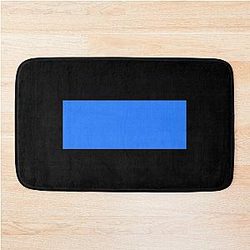 Simple Blue Box Bath Mat
