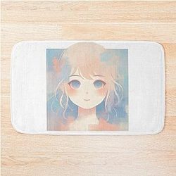 cute kawaii  hana blue box Bath Mat