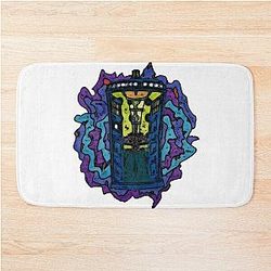 Blue box in Space  Bath Mat