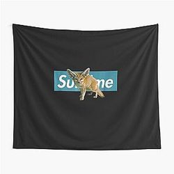 Fox Fennec Adorable Blue Box Tapestry