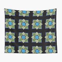 Blue Box With Green Tapestry