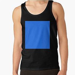 Simple Blue Box Tank Top