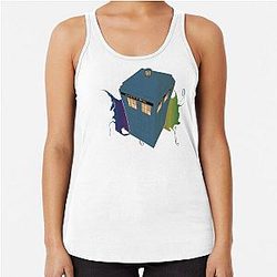 Doctor's Blue Box Racerback Tank Top