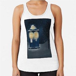Snowy blue box Racerback Tank Top