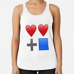 Two Hearts + One Blue Box Racerback Tank Top