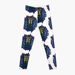 Blue box in Space  Leggings
