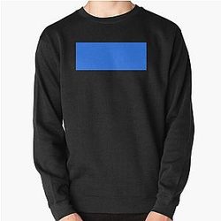 Simple Blue Box Pullover Sweatshirt