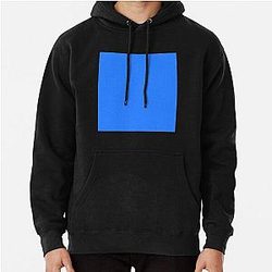 Simple Blue Box Pullover Hoodie